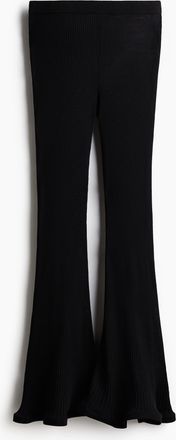 H&M Gerippte Hose aus Seidenmix - Schwarz