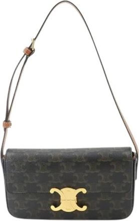 Celine Pre-owned Vintage Schoudertas - Dames - Vintage Schoudertas - Zwart - ONE Size - Leer - Vintage