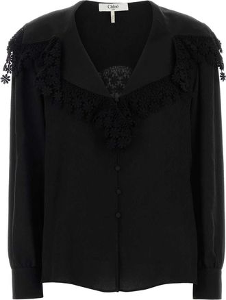 Chlo&eacute; Black Silk Shirt