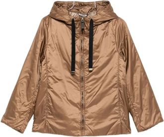 Max Mara Light Jackets, female, Brown, Size: M The Cube Nylon Jacket