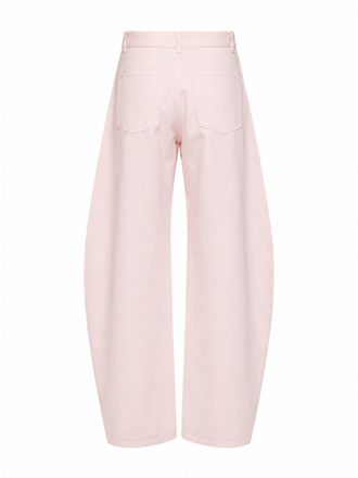 Alaia Womens Jeans Pink Dyed Cotton Low-Rise
