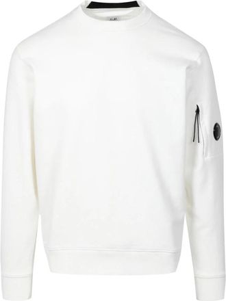C.P. Company Crewneck Sweatshirt - Heren - Sweatshirts - Wit - L - Katoen - Hoodies & sweatvesten