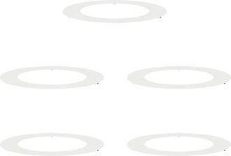 vidaXL Flat Tree Rings 5 pcs White &Oslash;60 / 90 cm Steel Vidaxl