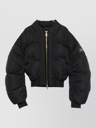 Elisabetta Franchi down slim-fit cropped puffer jacket