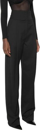 Elisabetta Franchi Wide Trousers - female - Elisabetta Franchi - Wide Trousers - Black - L - Trousers