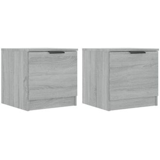vidaXL Vidaxl - Mesitas De Noche 2 Unidades Color Gris Sonoma 40x39x40 Cm