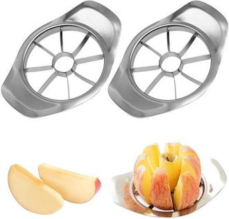 OEM Allecto - Cortador De Manzanas - 8 Cuchillas - Plateado - Separador De Manzanas - Ideal Para Cocina Dom&eacute;stica - 2 Piezas
