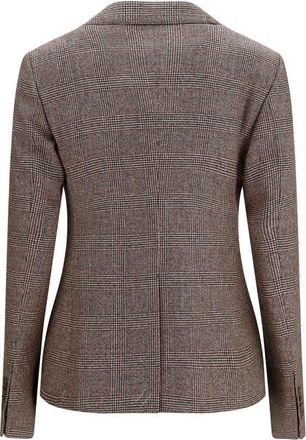 Burberry Womens Brown Wool Oves Aries Blazer Clothing
