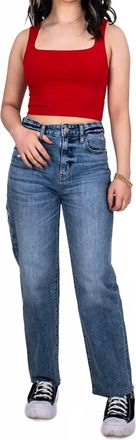Daze Sundaze Utility Crop Jeans In Shut Down