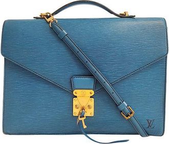 Louis Vuitton Blue Epi leather Conseiller 2Way business bag