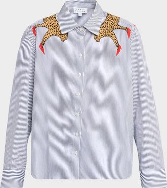 Tanya Taylor Margaux Cheetah Shirt