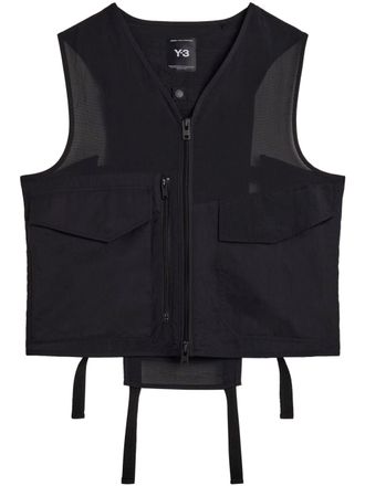 Yohji Yamamoto Sleeveless Boxy Vest with Utilitarian Design