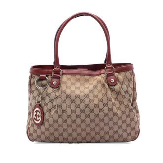 Gucci Pre-owned Womens Gg Canvas Sukey Tote - Rose Gold Textile - One Size