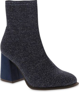 Mia Piana Bootie in Navy/Silver at Nordstrom Rack, Size 9.5