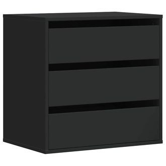 Berkfield Home Corner Chest of Drawers Black 60x41x58 cm Engineered Wood | Size: 60 x 41 x 58 cm