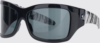 Bottega Veneta Occhiali da sole a mascherina in acetato zebrato