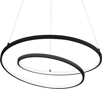 Ideal Lux Ideal Lux - oz Dimmable Swirl 80cm Integrated led Pendant Ceiling Light Black, 3000K