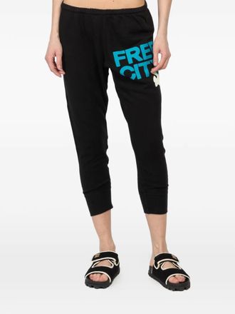 Freecity large logo-print sweatpants - Black