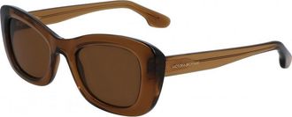 Victoria Beckham Womens VB657S-240 VB657S 50 240 Sunglasses - Brown - One Size