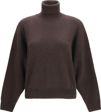 Brunello Cucinelli Brown Cashmere Womens Turtleneck