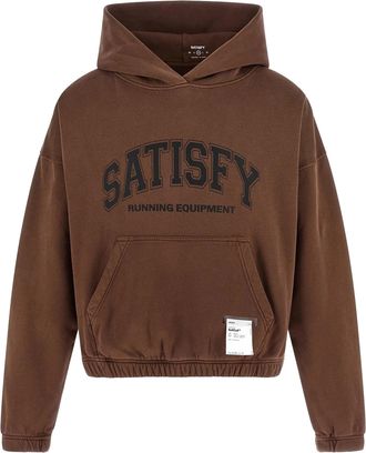 SATISFY Softcell Hoodie with Collegiate Logo and Kangaroo Pocket