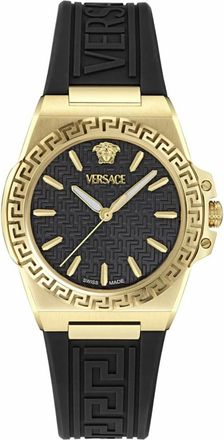 Versace Greca Reaction Horloge - Dames - Accessoires - Zwart - Maat: ONE Size