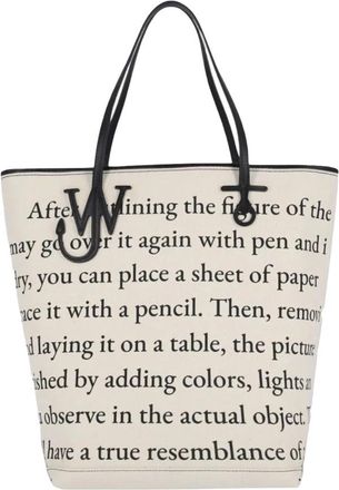 J.W.Anderson Anker Winkelmand Katoenmix - Heren - Shoppers - Wit - ONE Size - Katoen - Tassen