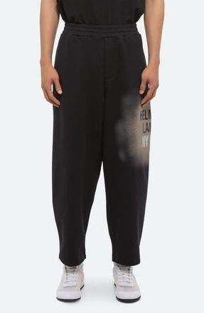 Helmut Lang Spray Paint Logo Sweatpants in Black - 001 at Nordstrom Rack, Size Xx-Large