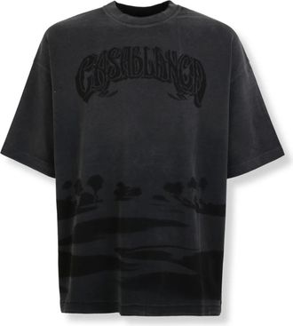 Casablanca Camiseta de manga corta oversize lavada Shadow Sands - Tops - Hombre - Gris - 2XL