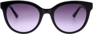 Florence By Mills 51mm Round Sunglasses in Gloss Black at Nordstrom Rack