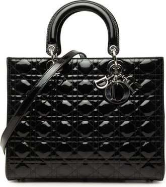 Dior Pre-owned Dior Large Patent Cannage Lady Satchel Ladies OMQ39URJZ2JJDNYJ