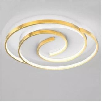 Trade Shop Trade Shop - Copy Of Plafoniera Led 32 W Rettangolare Oro Design Moderno Lampadario A Soffitto 50224