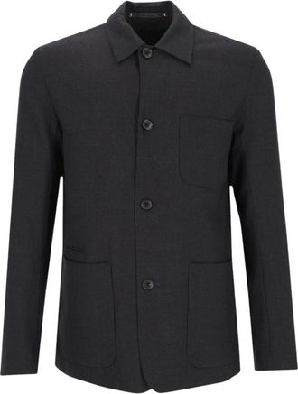 Paul Smith Casual Shirt-Style Jas - Heren - Zomerjassen - Grijs - L - Jassen