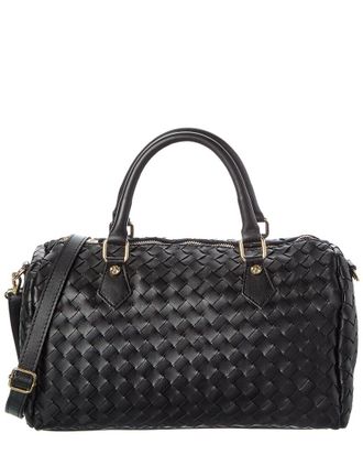 Persaman New York Greta Handwoven Leather Duffel Bag