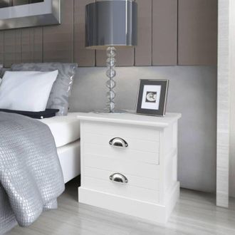 vidaXL Comodini In Stile Francese 2 Pezzi Bianco - Vidaxl