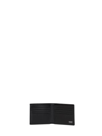 Fendi FF Jacquard Bi-Fold Wallet - Black