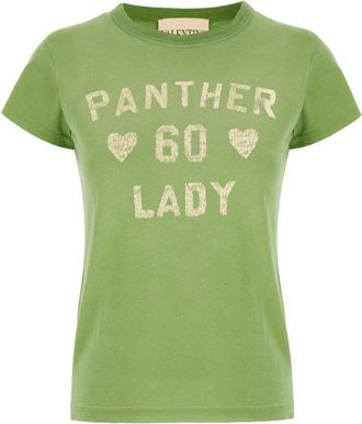 Valentino Garavani Tops, Dames, Groen, S, Katoen, Casual Katoenen T-Shirt voor Mannen