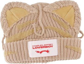 Charles Jeffrey Loverboy Loverboy by Charles Jeffrey, Accessoires, Dames, Beige, ONE Size, Katoen, Artisanal Ears Beanie