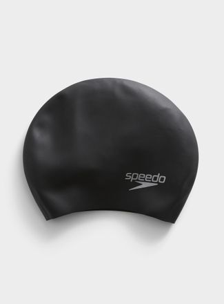 Speedo Womens Solid silicone swim cap For long hair