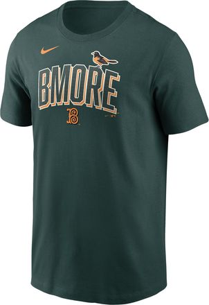 Nike Baltimore Orioles City Connect Wordmark Nike Mens MLB T-Shirt in Green | N1993EYOLE-APT