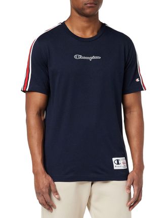 Champion Mens Sport Tech S-S Short Sleeve T-Shirt, Navy Blue, XL