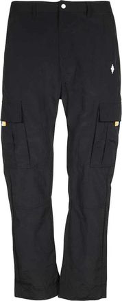 Marcelo Burlon Multi-pocket Cargo Broek - Heren - Straight fit broeken - Zwart - L - Polyester - Broeken