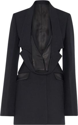 Jean Paul Gaultier Gilet-stijl Blazer - Dames - Blazers - Zwart - S - Wol - Jassen