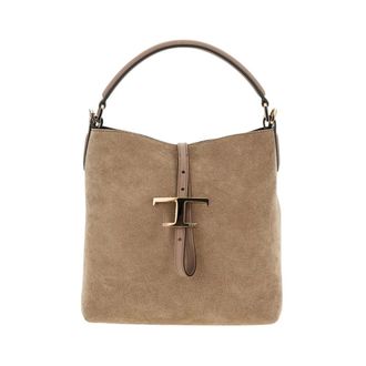 Tod's Handbags, female, Brown, ONE SIZE, T Timeless Mini Bucket Bag