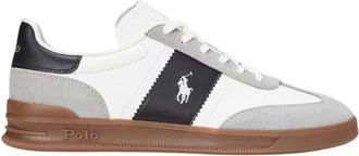 Polo Ralph Lauren Klassieke tennisge&iuml;nspireerde sneakers voor tijdloze stijl - Heren - Sneakers - Wit - 45 EU - Schoenen