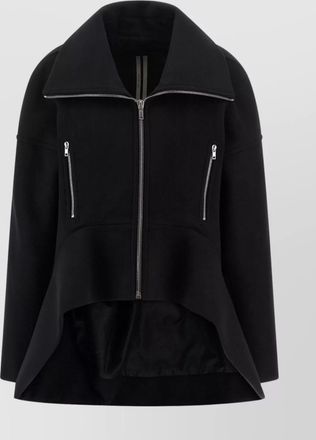 Rick Owens asymmetrical hem long sleeve coat