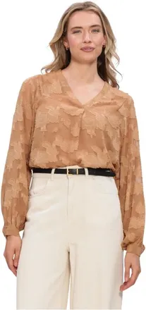 Aaiko Overhemden, Dames, Bruin, M, Chiffon, Alana Chiffon PES 509