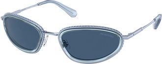 Swarovski SK7004 400555 Womens Sunglasses Blue Size 55