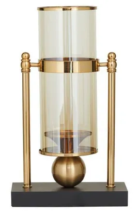 CosmoLiving by Cosmopolitan Gold Metal Hurricane Table Lamp at Nordstrom Rack
