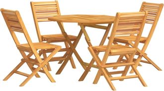 vidaXL Vidaxl - Juego De Comedor Para Jard&iacute;n 5 Piezas Madera Maciza De Teca